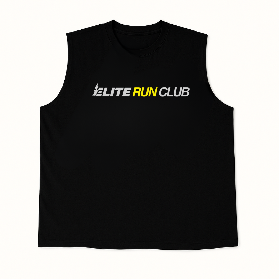 Elite Run Club Performance Tank – Black/Neon Yellow