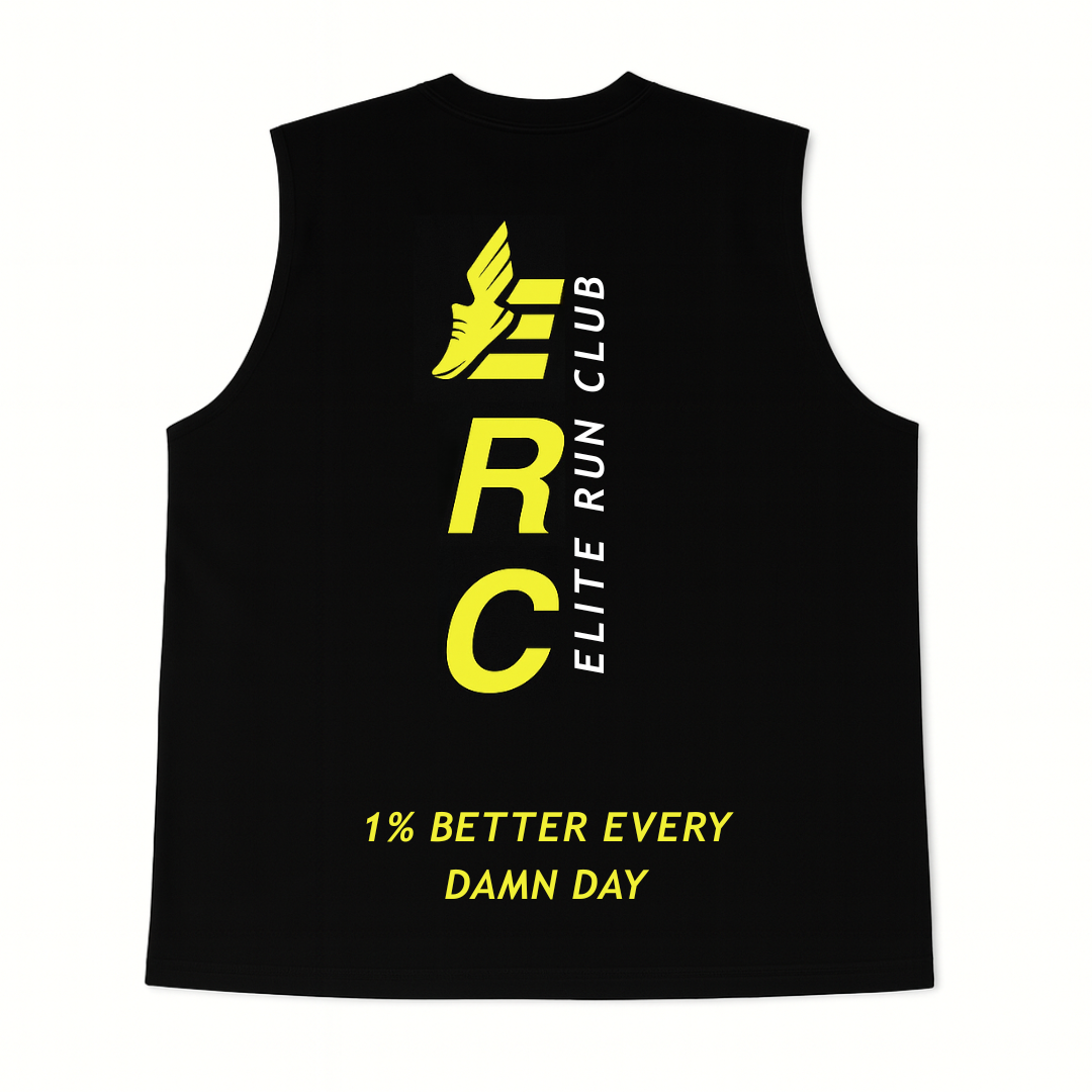 Elite Run Club Performance Tank – Black/Neon Yellow