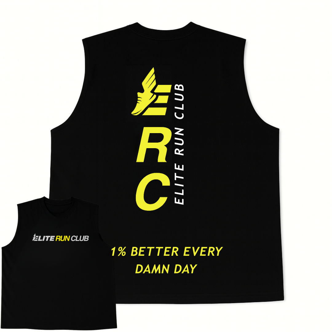 Elite Run Club Performance Tank – Black/Neon Yellow